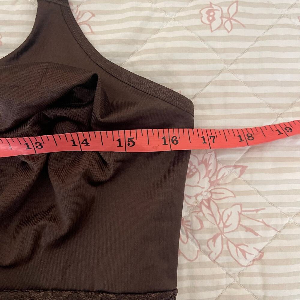 Ruby Ribbon Lace Cami 3024 Brown Level 4 Support Size 42/XL Shapewear Tank - Picture 6 of 10